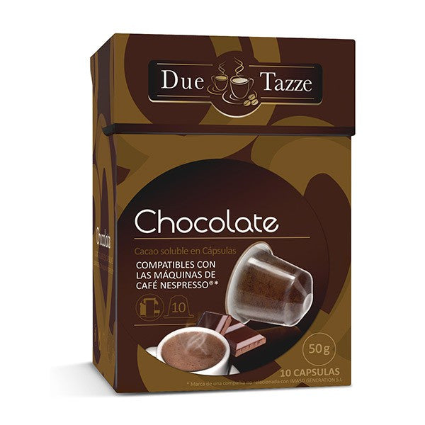 Cápsulas compatibles con Nespresso de chocolate caliente, cápsulas de cacao  caliente, sin azúcar, paquete de 20 cápsulas